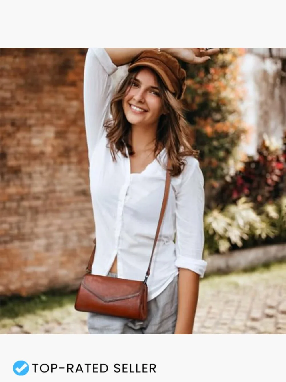Genuine Leather Crossbody Satchel Purse Vintage Retro Shoulder Bag Magnetic